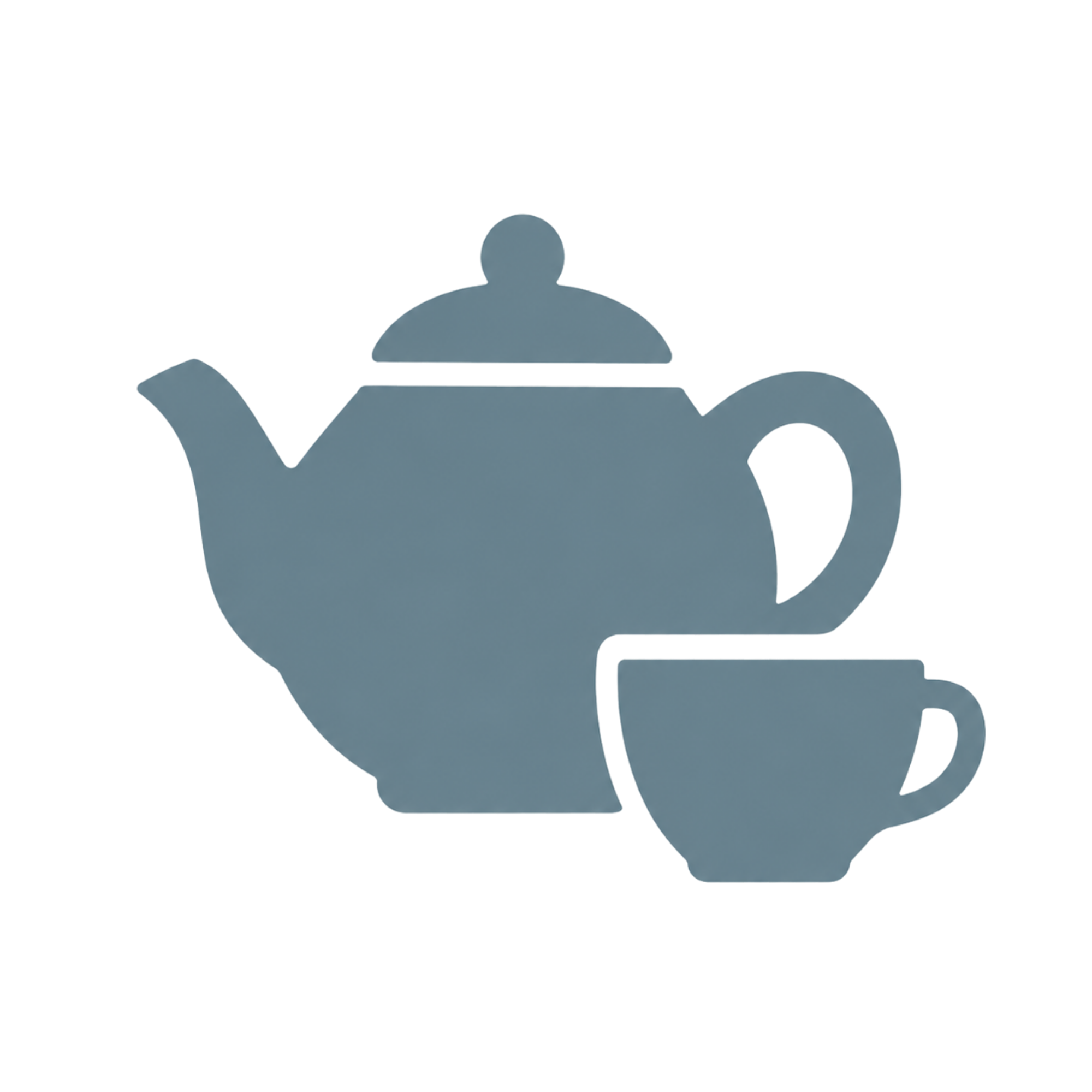 Teapot and cup icon